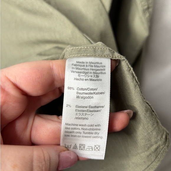 J. Crew Flex Washed Slim Button Down Green size XL - Picture 4 of 5